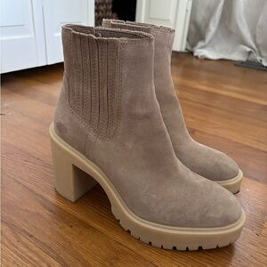 Dolce Vita Taupe Heeled Boots